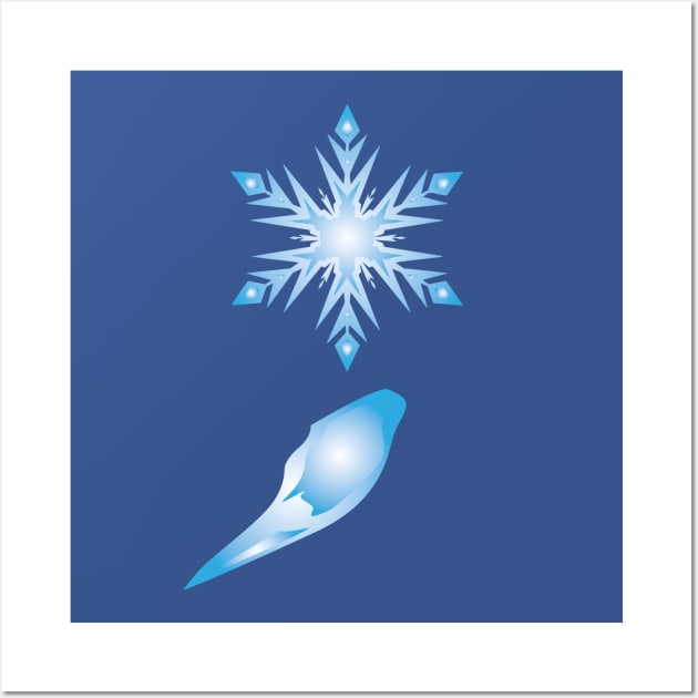 Semicolon Snowflake Wall Art by InsomniaStudios